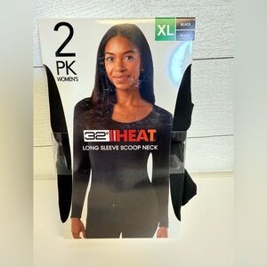 32 Degrees Women's Long Sleeve Black Top 2Pack NIB